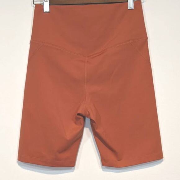 Girlfriend Collective High Rise Bike Short Dark Coral Athleisure Spring Medium - Picture 5 of 9